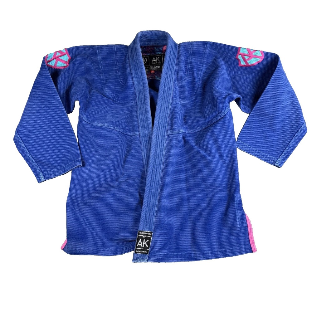 Armor Kimono‎ Jiu Jitsu Gi Jacket Top Adult A1 Blue Pearl Weave Tropical Liner